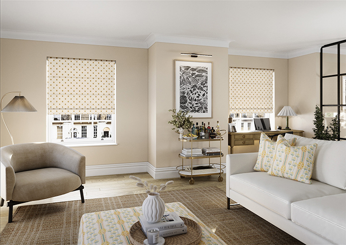 Petal & Block Nitara Spot, Marigold - Roman Blind - Image 6